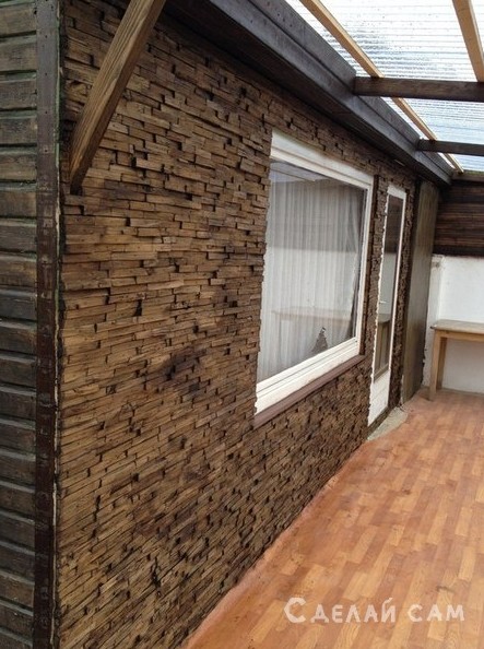 Отделка стены деревянной мозаикой - «Стройка и ремонт»
