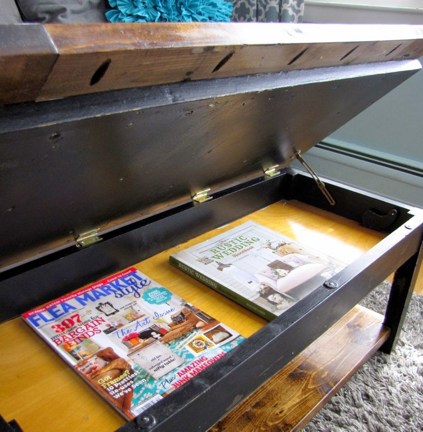 Журнальный столик с потайным местом - «Мебель своими руками»