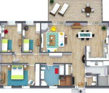 Простые проекты одноэтажного дома с тремя спальнями - «Дом и быт»