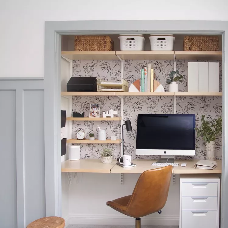 15 умных и стильных способов создать рабочее пространство дома используя обычный шкаф - «Мебель»